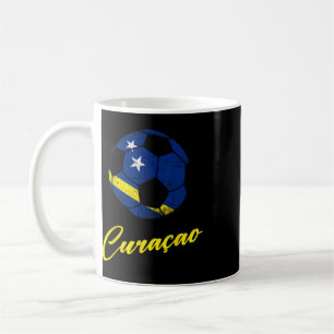 Curaçao Fußball,Curaçao,Flagge von Curaçao,Curaçao Kaffeetasse