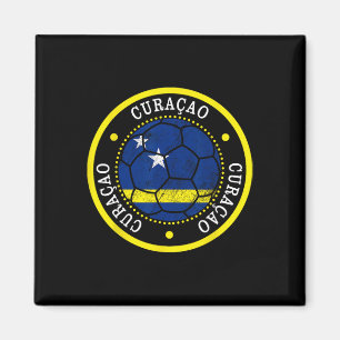 Curaçao Fußball Ll,Curaçao,Flagge von Curaçao,Cura Magnet