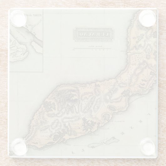 Curaçao Glasuntersetzer (Rückseite)