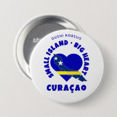 CURAÇAO großes Herz Spaß benutzerdefinierte Dushi Button (Vorne & Hinten)