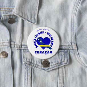 CURAÇAO großes Herz Spaß benutzerdefinierte Dushi Button