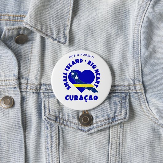 CURAÇAO großes Herz Spaß benutzerdefinierte Dushi Button (Beispiel)
