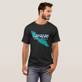 Curacao Island Coordinates Tourist Vacation T-Shirt (Vorne ganz)