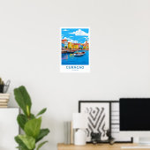 Curacao Karibik Reisen Print Poster (Heimbüro)
