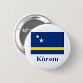 Curaçao kennzeichnen mit Namen in Papiamento Button (Vorne & Hinten)