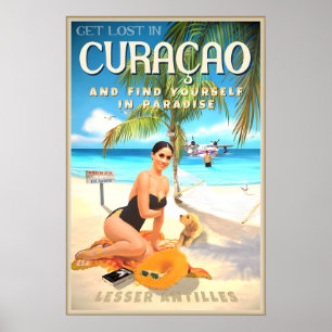 Curaçao Kleine Antillen Oranjestad Westindien Poster