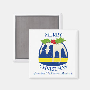 CURAÇAO Korsou   Festiver Pflaumenpudding   Weihna Magnet