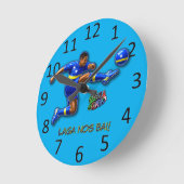 Curaçao Let's Go Runde Wanduhr (Winkel)
