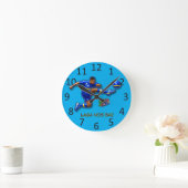 Curaçao Let's Go Runde Wanduhr (Zuhause)