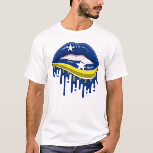 Curaçao Lippen Flagge T-Shirt