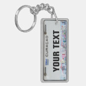 Curaçao Lizenzschild (anpassbar) Schlüsselanhänger (Vorderseite links)