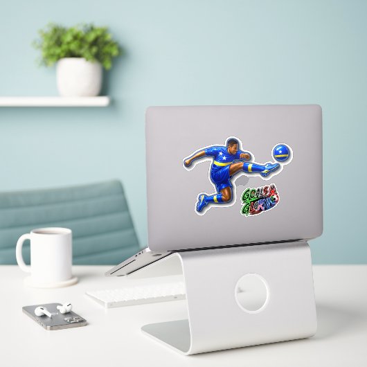 Curaçao Med Aufkleber (Laptop auf Schreibtisch)
