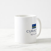 Curaçao Minimalist | Täglicher Stolz Kaffeetasse (VorderseiteRechts)