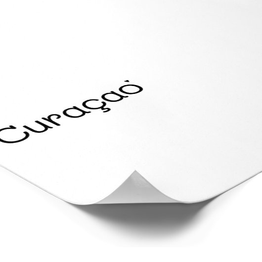 Curaçao - minimalistic typography poster (Ecke)