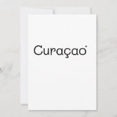 Curaçao - minimalistische Typografie-Karte Karte (Vorderseite)