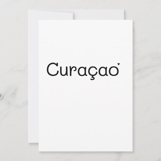 Curaçao - minimalistische Typografie-Karte Karte (Vorderseite)