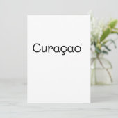 Curaçao - minimalistische Typografie-Karte Karte (Stehend Vorderseite)
