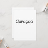 Curaçao - minimalistische Typografie-Karte Karte (Vorderseite/Rückseite Beispiel)