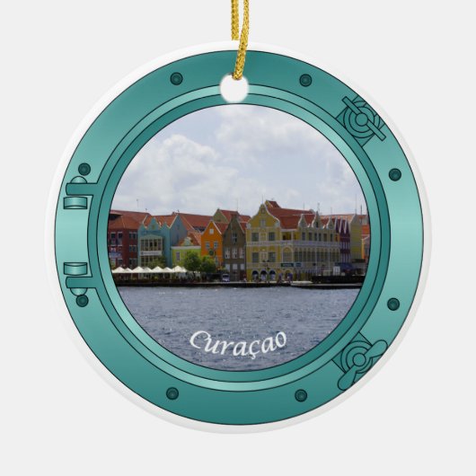 Curaçao-Öffnung Keramik Ornament (Vorne)
