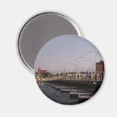 Curaçao Queen Emma Pontoon Bridge at Dusk Magnet (Vorderseite/Rückseite)