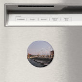 Curaçao Queen Emma Pontoon Bridge at Dusk Magnet (In Situ (Geschirrspüler))