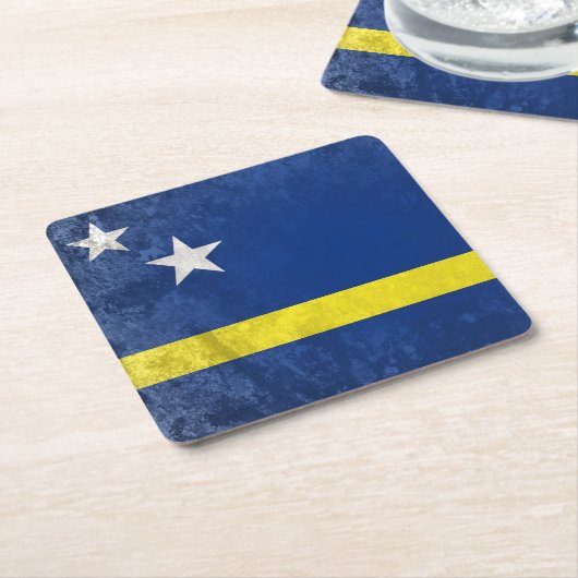 Curacao Rechteckiger Pappuntersetzer (angewinkelt)