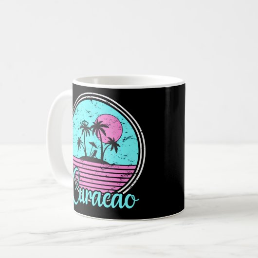 Curacao Reise oder Urlaub Kaffeetasse (Vorderseite Links)