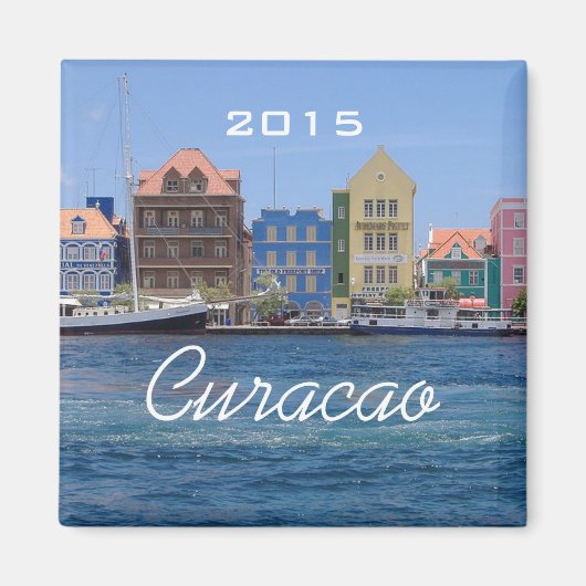 Curacao Reisen Küste Kühlschrankmagnet Jahr ändern (Vorne)