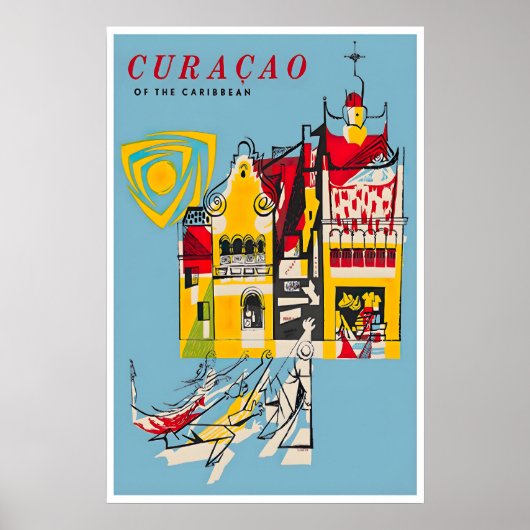 Curaçao-Reiseposter Karibikposter Druck Poster (Vorne)