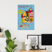 Curaçao-Reiseposter Karibikposter Druck Poster (Heimbüro)
