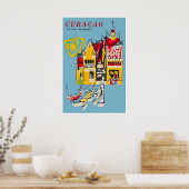 Curaçao-Reiseposter Karibikposter Druck Poster (Küche)