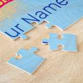 Curacao Retro-Karibische Insel mit Schildkröte Vin Puzzle (Seite)