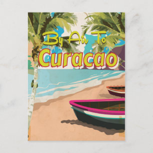 Curacao Retro Urlaub Reiseposter Postkarte