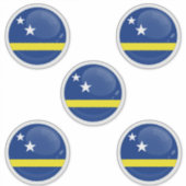 Curaçao Runde Icon Flagge Aufkleber (Vorderseite)