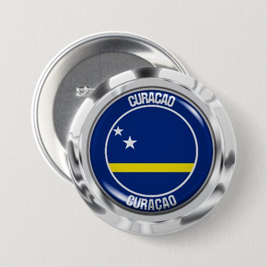 Curaçao RundEmblem Button (Vorne & Hinten)