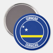 Curaçao RundEmblem Magnet (Vorderseite/Rückseite)