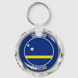 Curaçao RundEmblem Schlüsselanhänger