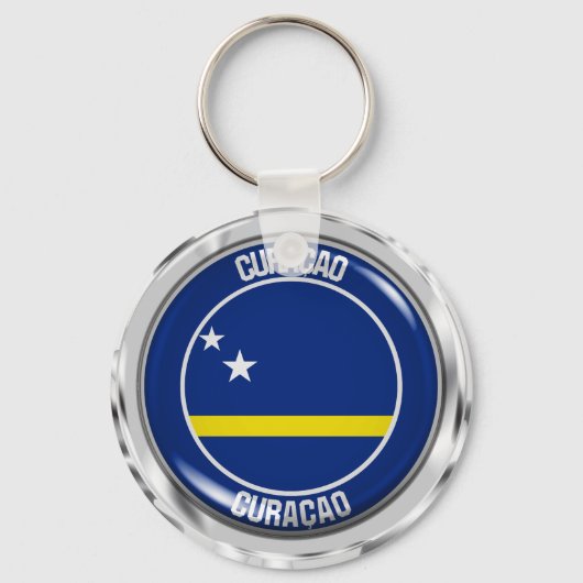 Curaçao RundEmblem Schlüsselanhänger (Vorderseite)