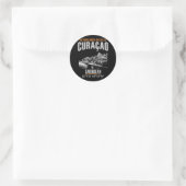 Curaçao Runder Aufkleber (Tasche)
