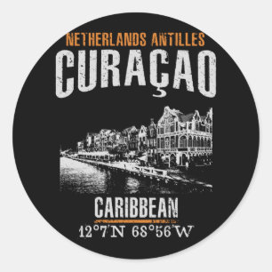 Curaçao Runder Aufkleber