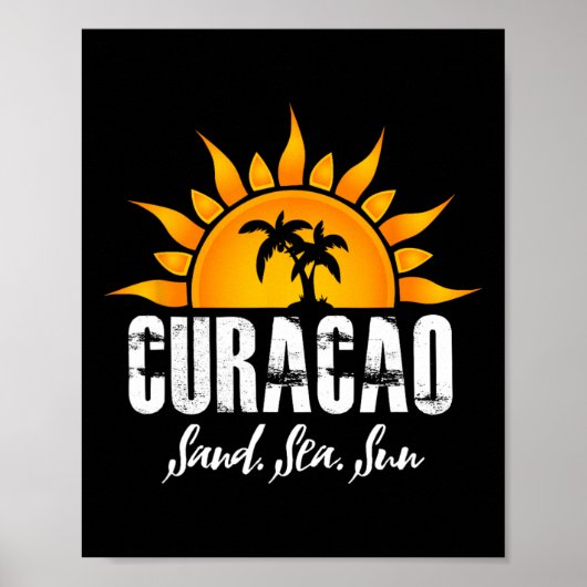 Curaçao! Sand Poster (Vorne)