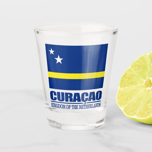 Curacao Schnapsglas (Vorderseite)