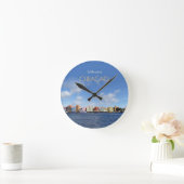 Curaçao Skyline Clock Runde Wanduhr (Zuhause)