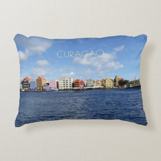 Curaçao Skyline mit/ohne Text (anpassbar) Dekokissen