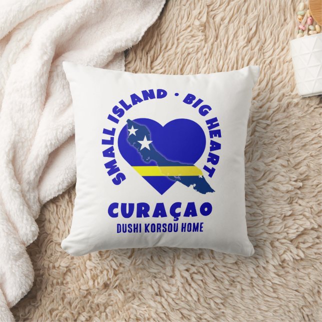 CURAÇAO Small Island Big Heart Dushi Korsuo  Kissen (Decke)