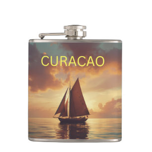 Curaçao-Sonnenuntergang Flachmann