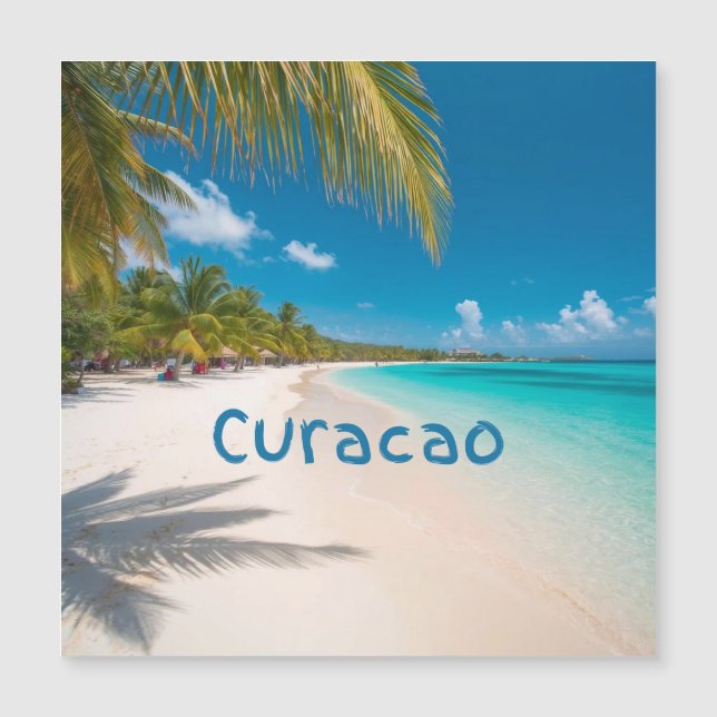 Curaçao Strand träumend Magnetkarte (Vorderseite)