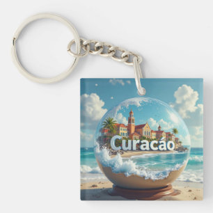 Curaçao-Strandglobus Schlüsselanhänger