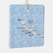 Curaçao Vintage Map Keramikornament (Rechts)