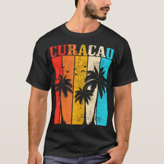 Curaçao Vintage Palmen Surfer Karibik T-Shirt
